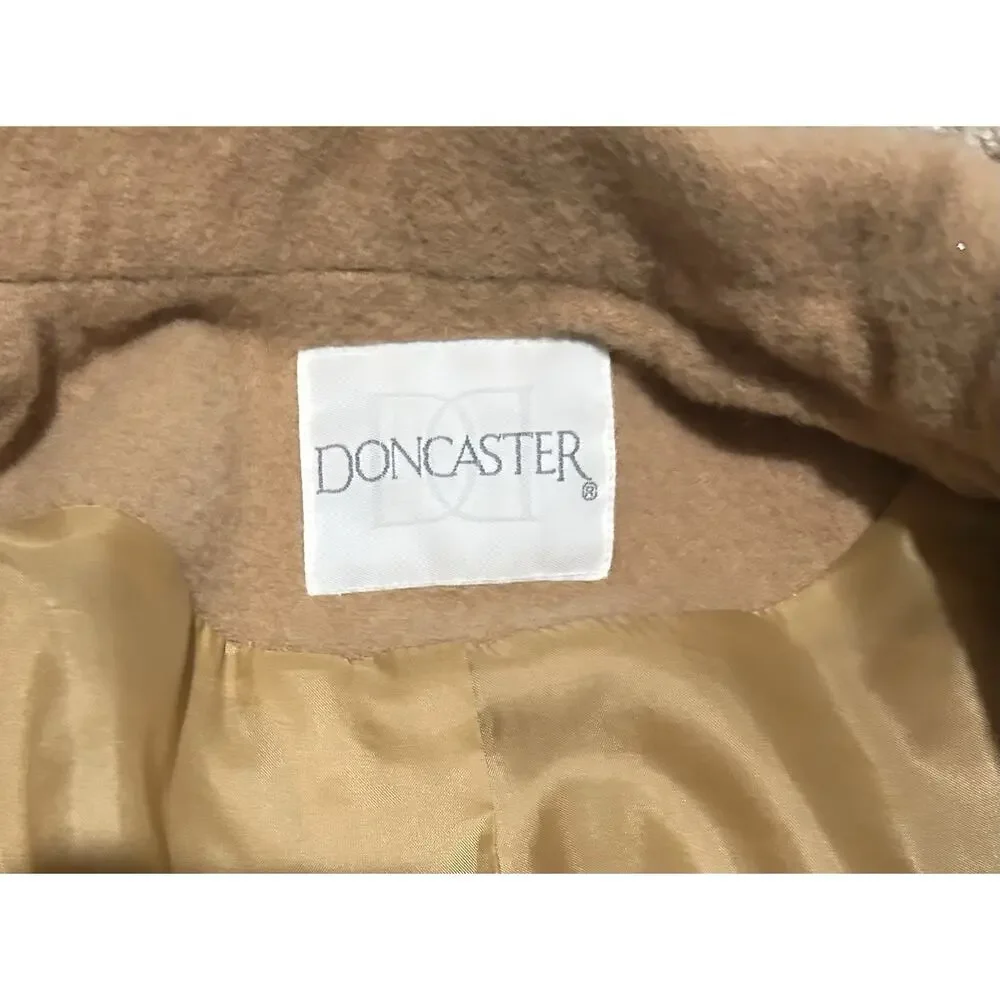 VTG Doncaster Women's Vintage Jacket Size 6 100% camel Hair classy  monochrome - Picture 4 of 6
